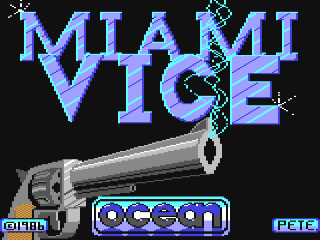 Miami Vice title screen for Commodore 64